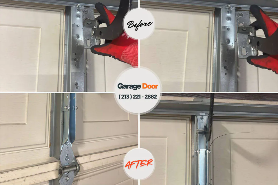 Before and after: garage door repair Port Clinton, OH